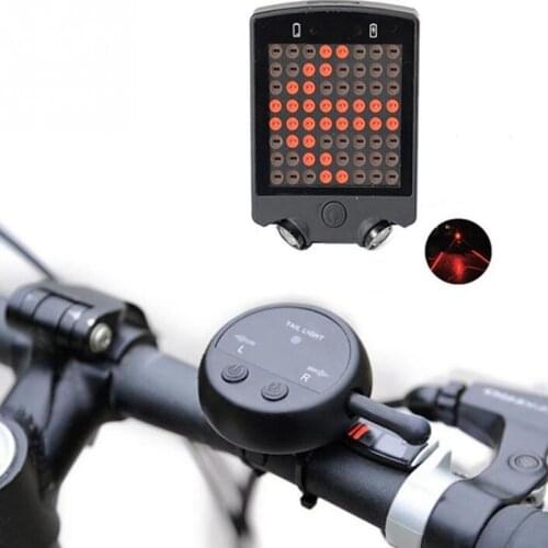 Bicycle wireless remote control turn signal laser tail light rechargeable bicycle warning light brake light riding equipment