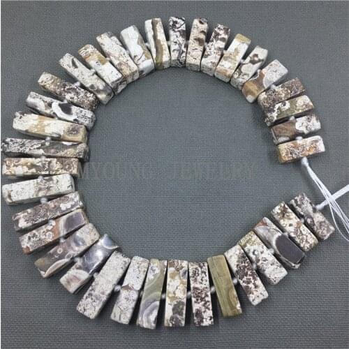 Beige Sea Sediment Jaspers Cuboid Top Drilling Agates Bead,Ocean Jaspers Pendant beads for DIY Jewelry MY1266