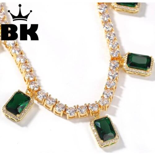 THE BLING KING 5mm CZ Gem Tennis Necklace Iced Out Zircon 1 Row Tennis Necklace Hip hop Jewelry