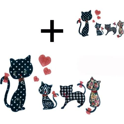 Iron on transfer lovely cat patch iron on transfers for clothes t shirt stickers thermo vinyl transfer on clothing Hoodie badge