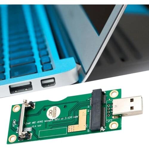 Converter Card High-speed Transmission Stable Output Plug Play Mini PCI-E to USB2.0 Compact Extension Adapter Card for Laptop