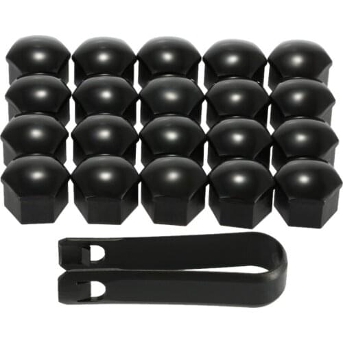 20pcs 17mm Wheel Lug Nut Center Cover Caps + Removal Tool for VW Golf Passat Cabrio Audi A1 A3 A4 Q5 Q7 TT Car Styling