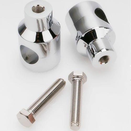 Motorcycle 7/8" 22mm Chrome Handle Bar Clamp Handlebar Riser For Harley Honda Yamaha