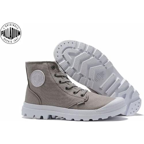 PALLADIUM Split Leather Men ankle army fashion boots,None-Slip Rubber Bottom Cowboy Casual Comfort High Top Flats Shoes 35-45