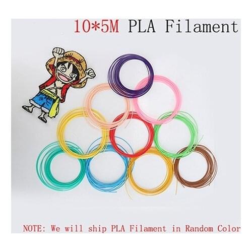 10 color 5M or 10M PLA filament for 3d printer pen