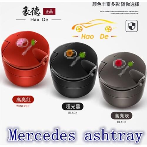 New LED Ash Tray Vehicle Cigarette Ashtray for Merced-Benz C W205 E w213 GLC w253 A B S G GLS GLE GLB CLS GLA CLA EQC
