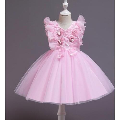 Retails New Fashion Baby girls Princess wedding party dress, kids girl Tulle dresses 1pcs
