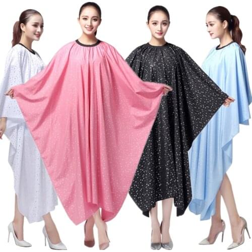 Salon Professional Hairdresser Shawl Barber Silver Stars Printing Waterproof Haircut Perm Dyeing Styling Apron Hairdressing Cape