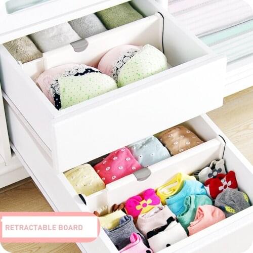 Adjustable Drawer Divider ABS Storage Shelves Household Partition Board Space-saving Division Tools Wardrobe Closet Tools