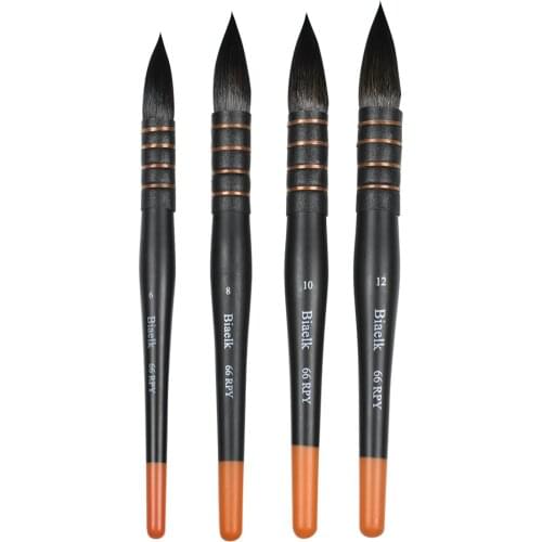 1PC High Quality 66RPY Watercolor Artist Art Pen Supplies Squirrel Hair Mixed Wooden Handle Paint Mop Brushes