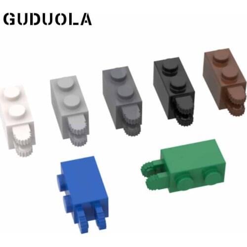 Guduola Special Brick 30540/54672 Hinge Brick 1x2 Locking with Dual Finger on End Horizontal MOC Building Block 20pcs/LOT