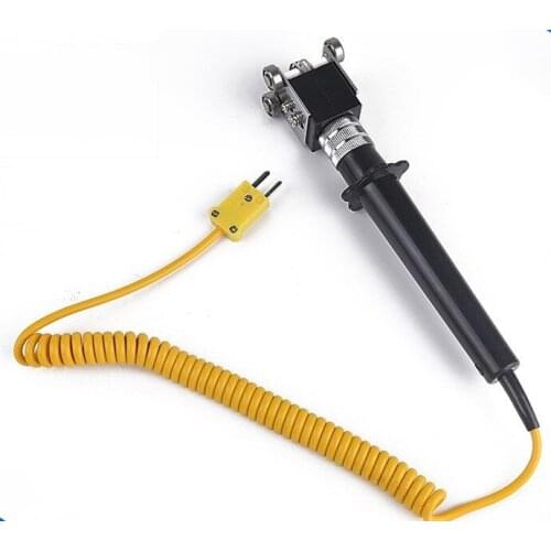 K Type Surface Roller Thermocouple -50 to 500C WRNM101 Handheld Contact Temperature Sensor with ball bearings 4 wheels WRNM-101