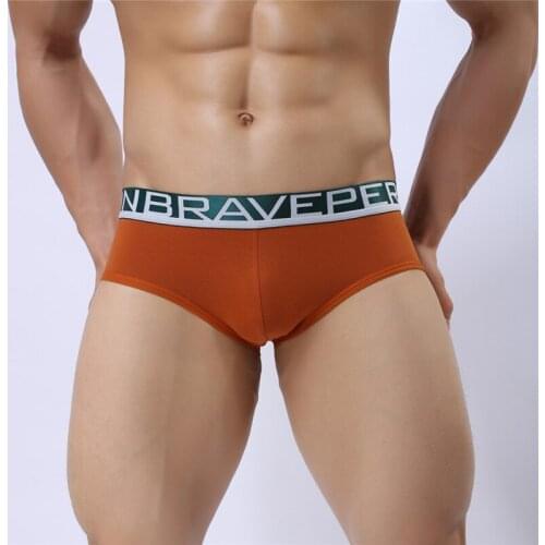 New Arrival Brand BRAVE PERSON Mens Solid Underwear Male Boxer Shorts Cotton Fashion Sexy Small Boxers Men Underpants