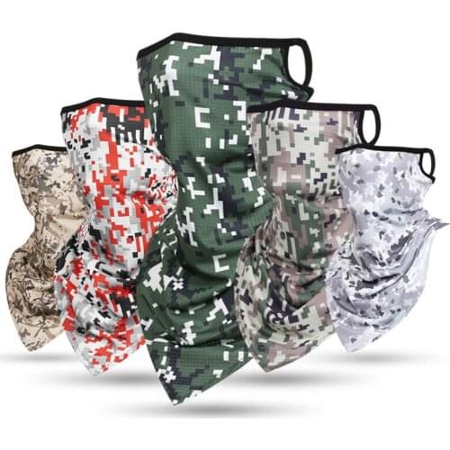 Outdoor Neck Warmer Gaiter Face Cover Tactical Military Camouflage Mask Bandana Triangle Scarf Cycling Motorcycle Mascarillas