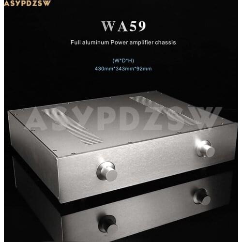 WA59 Aluminum enclosure Preamp chassis Power amplifier case/box size 343*430*92MM