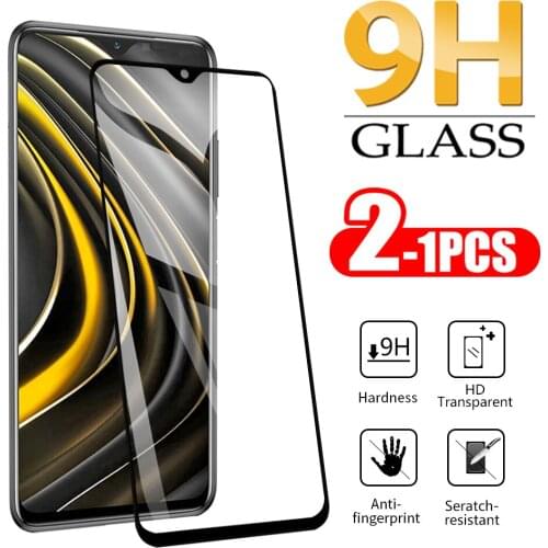 Screen Glass 1-2PCS For Xiaomi Poco M3 Screen Protector On For xiaomi pocom3 m3 M2010J19CG Protector Screen Tempered Glass 9H