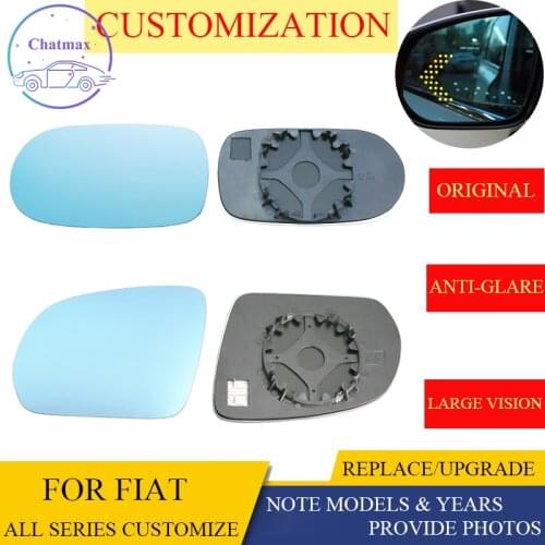 Sideview Rear Mirror Customize For Fiat All Series Viaggio Ottimo Palio Blue Glass With Heating Turn Signal LED Large Vision