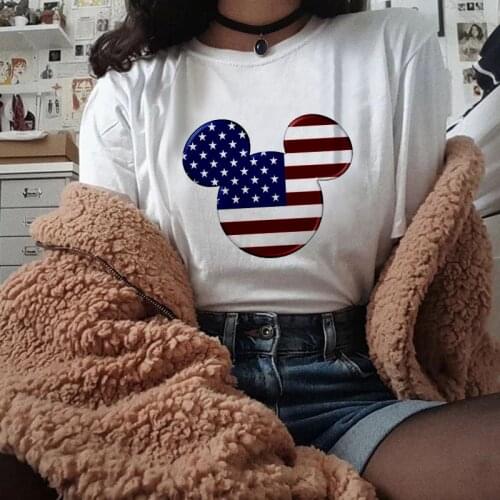 Women t shirt 2021 Hipster Tshirt USA graphic t shirts Streetwear ladies T shirt O-neck Short Sleeve tee shirt femme Plus Size