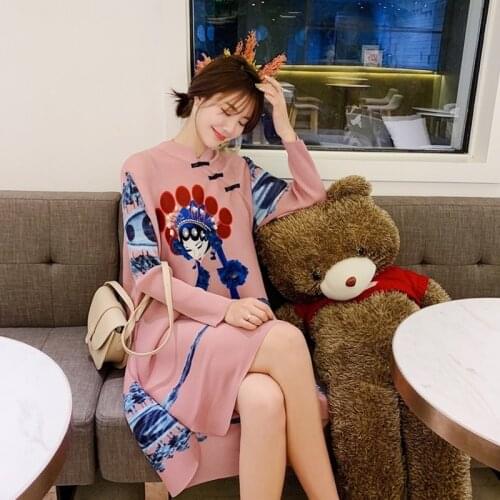 Dresses Spring 2019 Vetement Femme Cheongsam Qipao Reformation Retro Vintage Women Oriental Dress Elegant Chinese Dresses TA1336