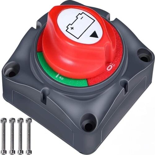 12V-60V 100A-300A Auto RV Marine Boat Battery Selector Isolator Disconnect Rotary Switch Cut Power Off Switch Car Accessories