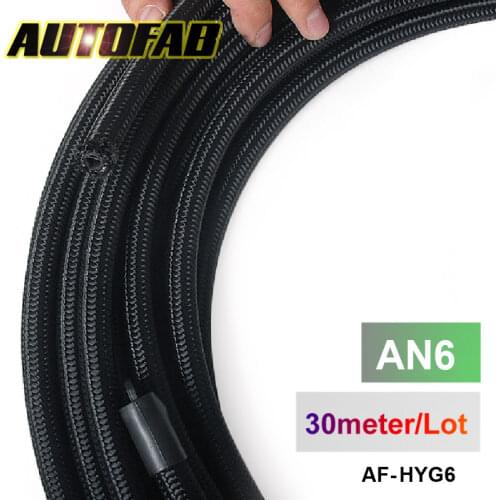 2013 very high quality - AN6 Cotton Over Braided Fuel / Oil Hose Pipe Tubing Light Weight, 30 Meters Roll AF-HYG6