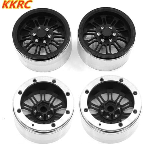4pcs 2.2 inch Metal Beadlock Wheel Rim Hub for 1:10 RC Crawler Axial SCX10 II 90046 AXI03007 TRX-4 Tamiya MST
