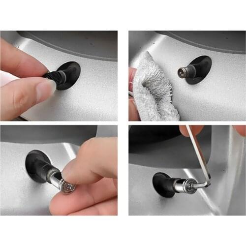 4PCS Anti-theft Sport Tire Valve Dust Caps Dustproof Tire Cap Valve Stem Caps