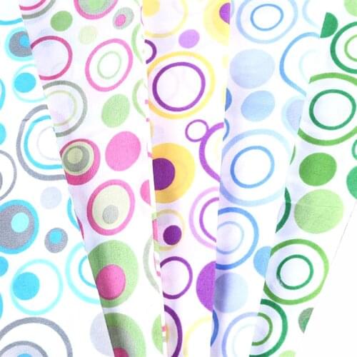 50*150cm Circle printing polyester fabric plain weave fabric Candy colors for Clothes tablecloths luggage accessories DIY