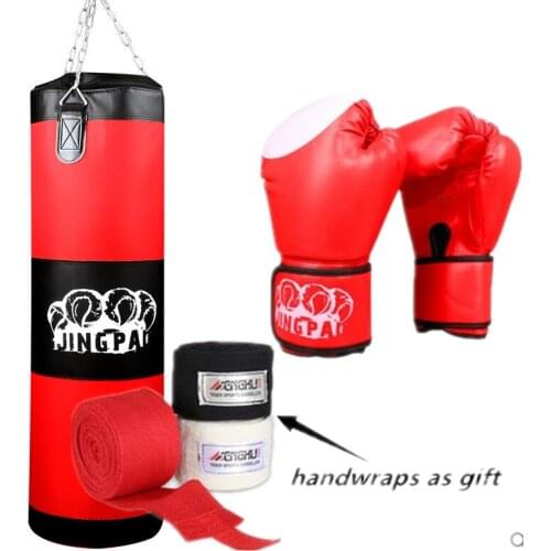 GINGPAI MMA Boxing Bag Hook Hanging Kick Muay Thai Sanda Punching Bag Empty Sandbags For Kids Adults Training Fitness Equipment