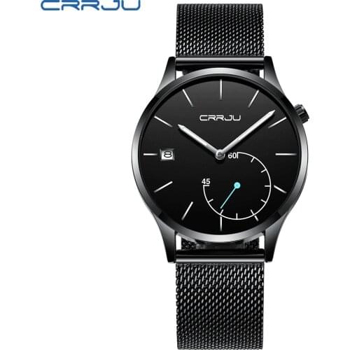CRRJU Unique Design Men Women Unisex Brand Wristwatches Sports Leather Quartz Creative Casual Fashion Watches Relogio Feminino