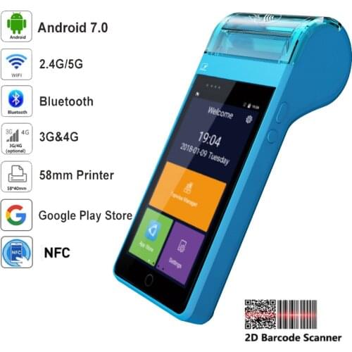 RUGLINE Smart pos receipt printer for restaurant application receive orders and print the invoice with wifi bluetooth GSM/4G