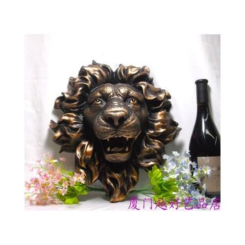 JINQIANBAO DECORATION ANIMAL LION HEAD WALL HANGING FOUNTAIN WATER BAR EUROPEAN DECORATIVE RESIN CRAFTS SETTING PROPS DIES