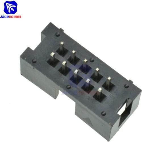 20PCS/Lot 2.54mm 2x5 Pin 10 Pin Straight Male Shrouded Header IDC Socket NEW