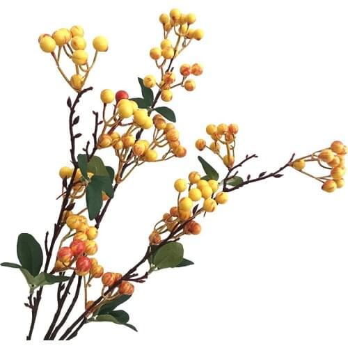 Faux Holly Berry Realistic Artificial Berry Decorative Wedding Bouquet Party Ornaments Fake Berry Pick For Home Office Decor
