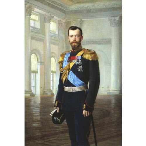 24" inch # GOOD ART & Russian THE TSAR Nicholas II of Russia painting ON CANVAS PRINT oil painting on canvas-FREE SHIPPING