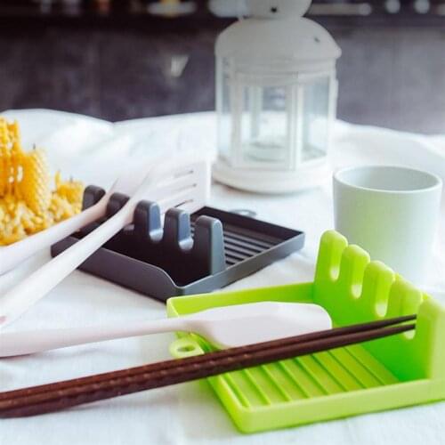 Kitchen Silicone Utensil Rest with Drip Pad for Multiple Utensils Heat Resistant Spoon Rest Ladle Utensil Holder Organizer