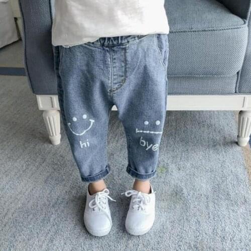 Girls Fashion Jeans Autumn Clothes 2020 Korean New Childrens Trousers Baby Pants Spring And Autumn 2-6 Years Old