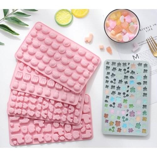 Cartoon animal candy silicone mold DIY baking cake decoration tool home-made childrens chocolate QQ sugar drop glue mold