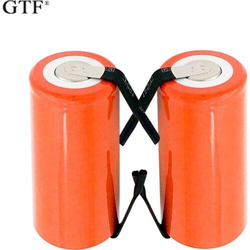 1.2V SC Ni-CD battery 2800Mah rechargeable batteria replacement Cells with tab an Extension Cord Processed