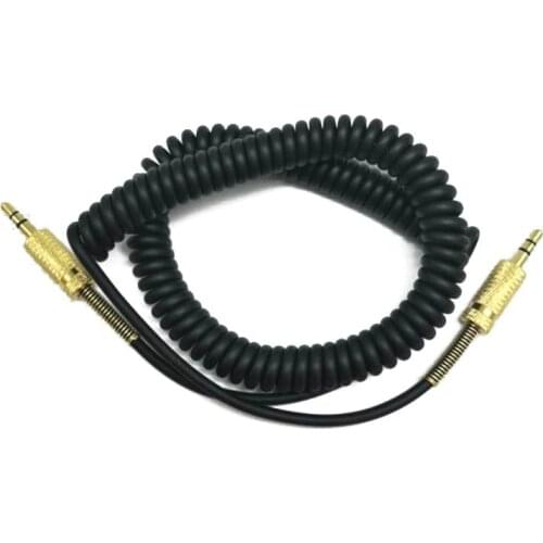 New 3.5mm Replacement Audio AUX Cable Coiled Cord for Marshall Woburn Kilburn II Speaker Male to male Jack
