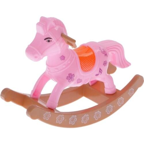 Plastic Rocking Horse Nursery Room Decor for Kelly Doll Random Color
