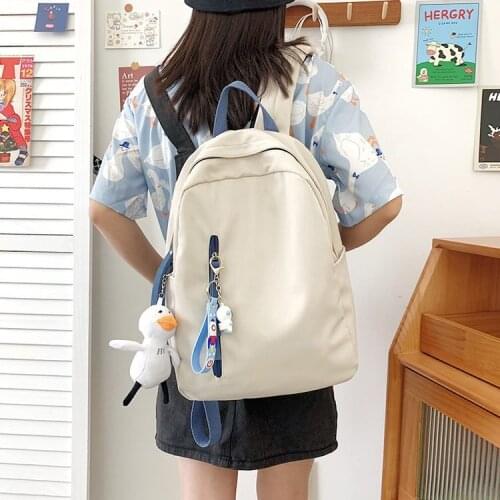 2021 Duck Casual Backpack Nylon Women School Backpack Women Backpack Personalized School Bag for Teenage Girls Mochilas Female