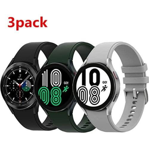 3pack Silicone Strap For Samsung Galaxy Watch 4 Classic 42mm 46mm Watch Band Wristband Bracelet Galaxy Watch 4 40mm 44mm band