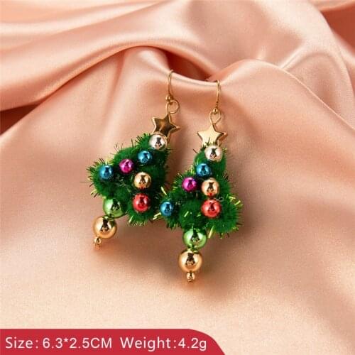 Christmas Earrings Crystal Snowman Jewelry Christmas Tree Stud Earring Stud Hook Earrings Xmas Party Jewelry Gift For Women Z