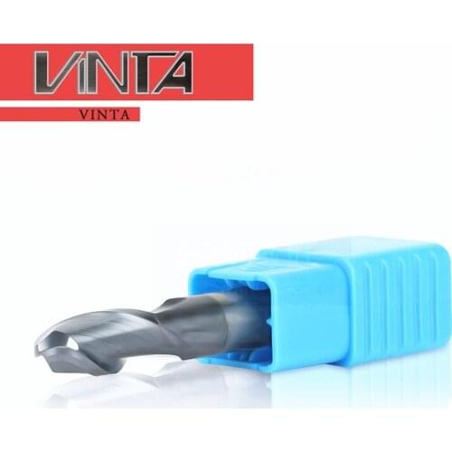 CNC carbide End mills HRC45 R8 2 flutes hard tungsten steel ball nose end milling cutter