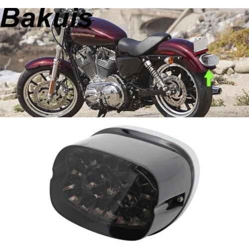 Bike Motorcycle Lights Rear LED Brake Tail light Motorcycle For Dyna Super Glide XL 883 Sportster XL1200C