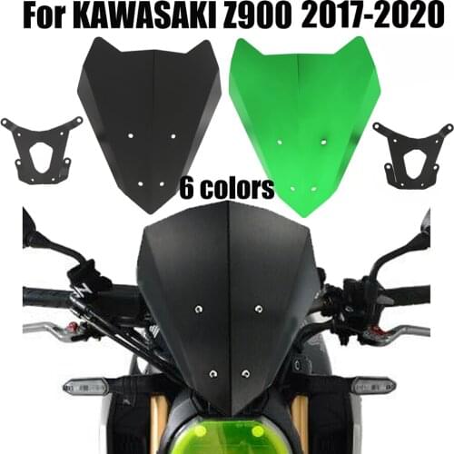 For KAWASAKI Z900 Z 900 2017 2018 2019 2020 Motorcycle Front Windscreens Wind Deflector Windshield Covers Air Wind Shield Visor