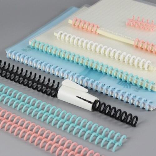 1pcs Plastic 30-Hole Loose Leaf Binders Ring Binding Spines Combs 85 Sheets Capacity for DIY Paper Notebook Album