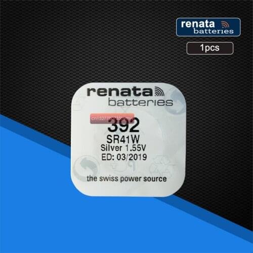 1pack renata Silver Oxide Watch Battery 392 SR41W 1.55V 100% original brand renata 392 renata 41 battery