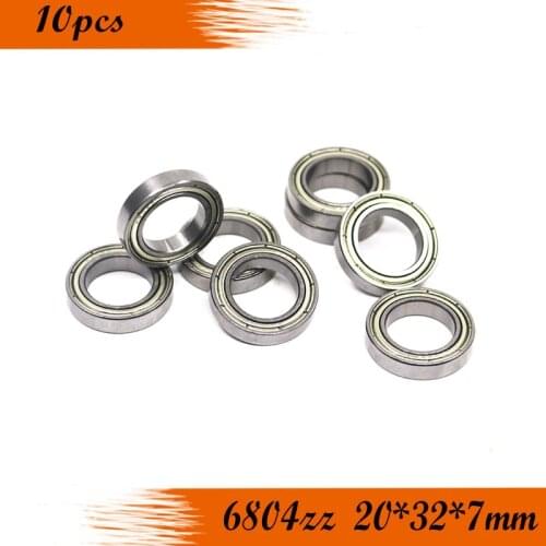 10pcs free shipping thin wall deep groove ball bearing 6804ZZ 20*32*7 mm